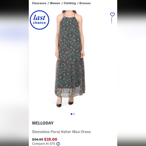 NWT Melloday Multi Color Floral Halter Maxi Women’s Dress, Size: Small - Picture 6 of 7